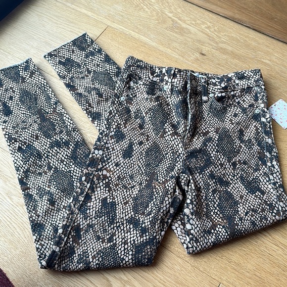 NWT Raw High-Rise Tan Snake Print  Jegging-24 - Picture 4 of 10